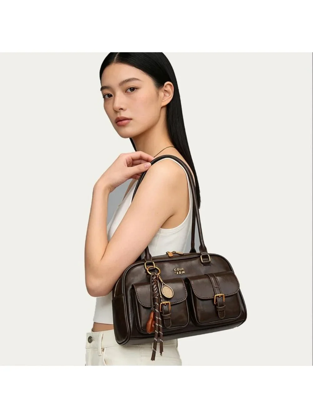 Vintage Y2K Hobo Tote Shoulder Bag for Women | Stylish PU Leather Top Handle